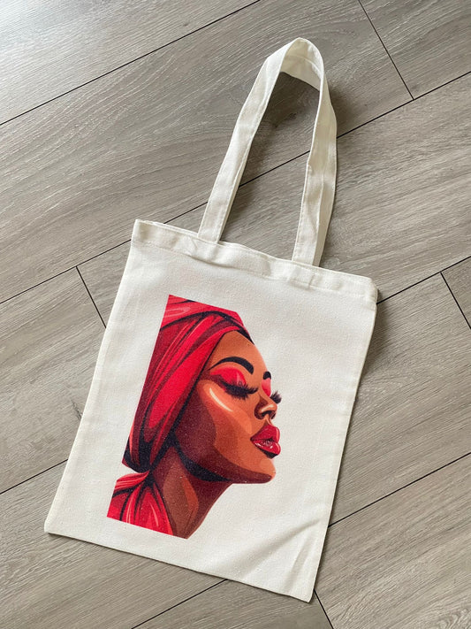 Wrap lady Tote Bag